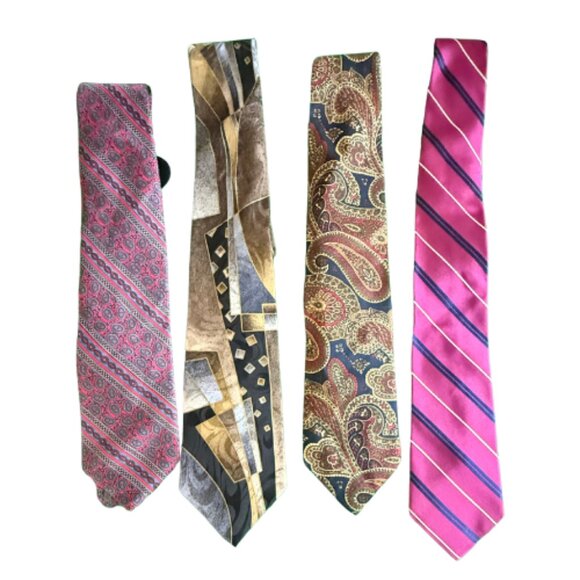 UNDLE: 4-Men’s Premium Silk Ties (CHRISTIAN DIOR+GIVENCHY+RALPH LAUREN) BB1621B - Picture 2 of 2